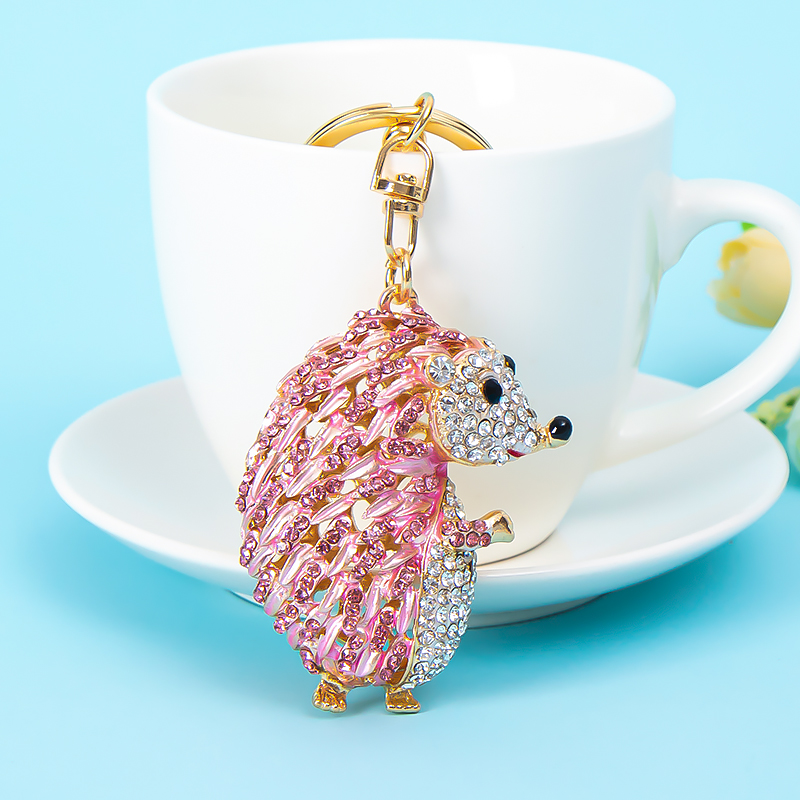 Egel Speelgoed Sleutelhanger Ring Hanger Knuffel Dier sleutelhanger Auto Tas Prachtige Kleine Hanger Paar Sleutelhanger