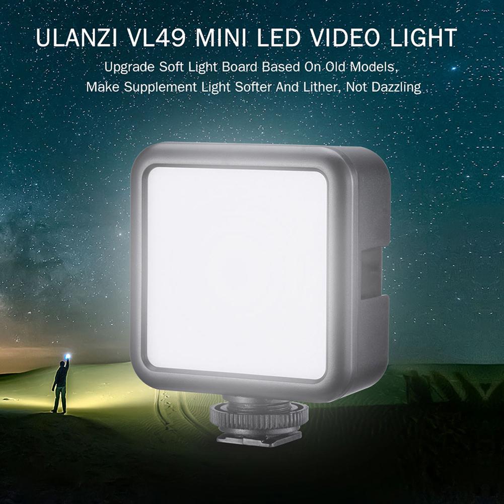 Mini Video Licht Led 49 Kraal Vullen Licht Lithium Batterij Licht Invullen Voor Macrofotografie Dslr Camera Videolight Bruiloft Opname