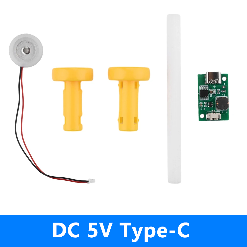 DC5V Ultrasone Spray Luchtbevochtiger Elektronische Verneveling Module Set Universele Bevochtigingsmodule TYPE-C: Bundle2