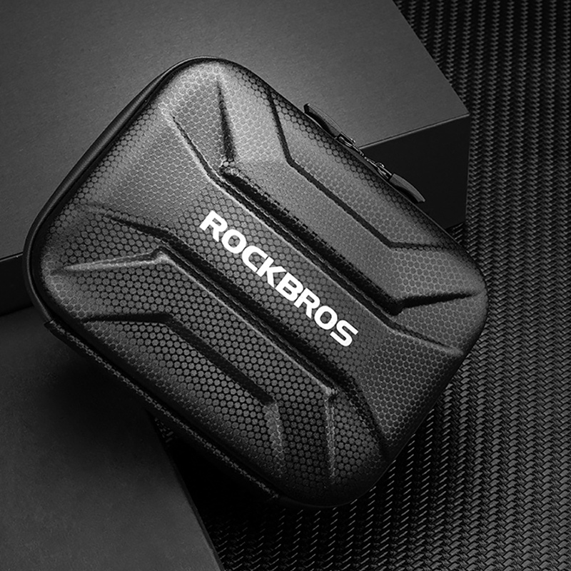 ROCKBROS Folding Bike Front Bag Waterproof Hard Shell Bike Front Panniers Storage Case For Scooter MTB Road Bike