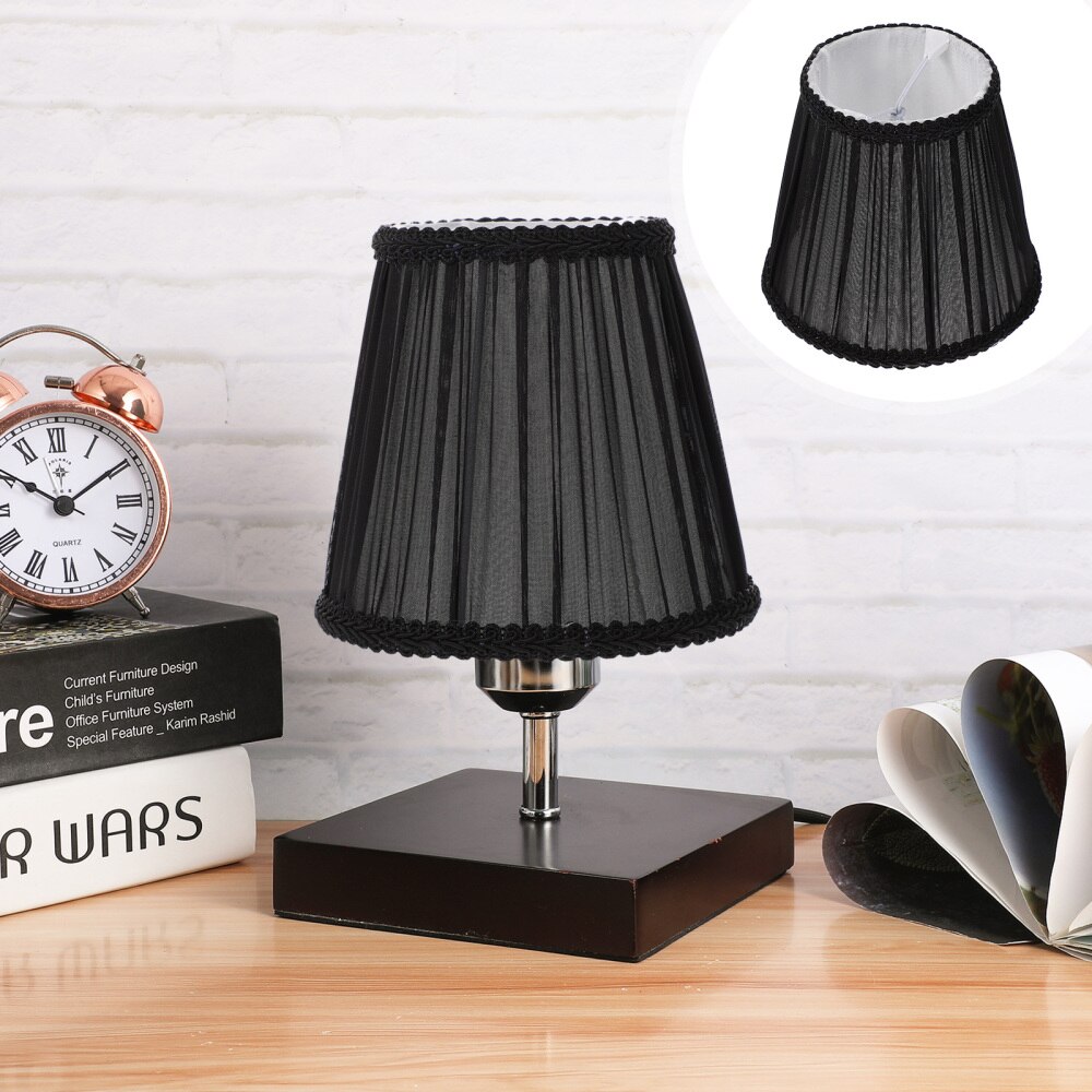 1pc Cloth Art Lamp Shade Lamp Cover Lamp Supply Floor Lamp Accessory: Black