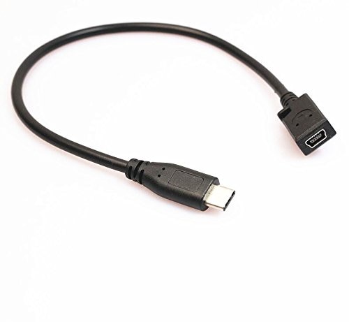 USB 3.1 Type C Mannelijke naar Mini 5-Pin Type B (Mini B) vrouwelijke Converter Kabel Cord 0.3 M/1Ft (USB C om 5Pin mini B)