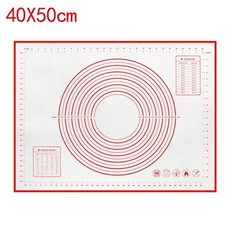 Multi-size Non Stick Silicone Baking Mat With Scale Rolling Dough Pad Kneading Mat Kitchen Cooking Pastry Sheet Oven Liner