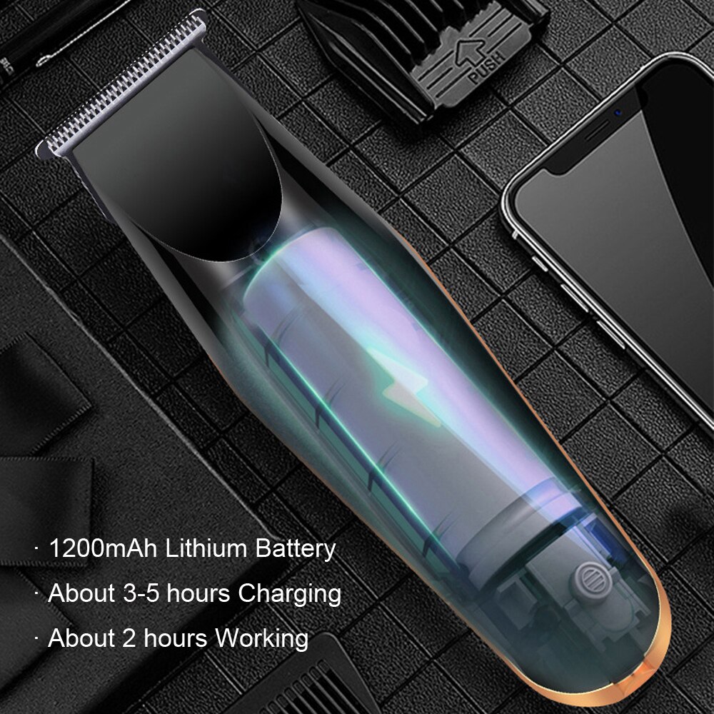 Hair Clipper 0.1mm Blade USB Charging Powerful Electric Hair Trimmer Home Barber Hairstyle Tool Head Shaver Machine