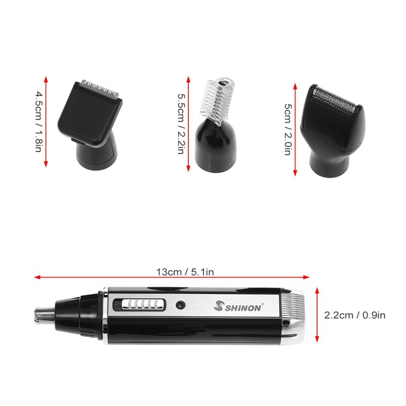 ! Shinon 4 In 1 Neus Haar Baard Wenkbrauw Oplaadbare Elektrische Trimmer Elektrische Neus Trimmer Scheerapparaat Tondeuse Eu Plug