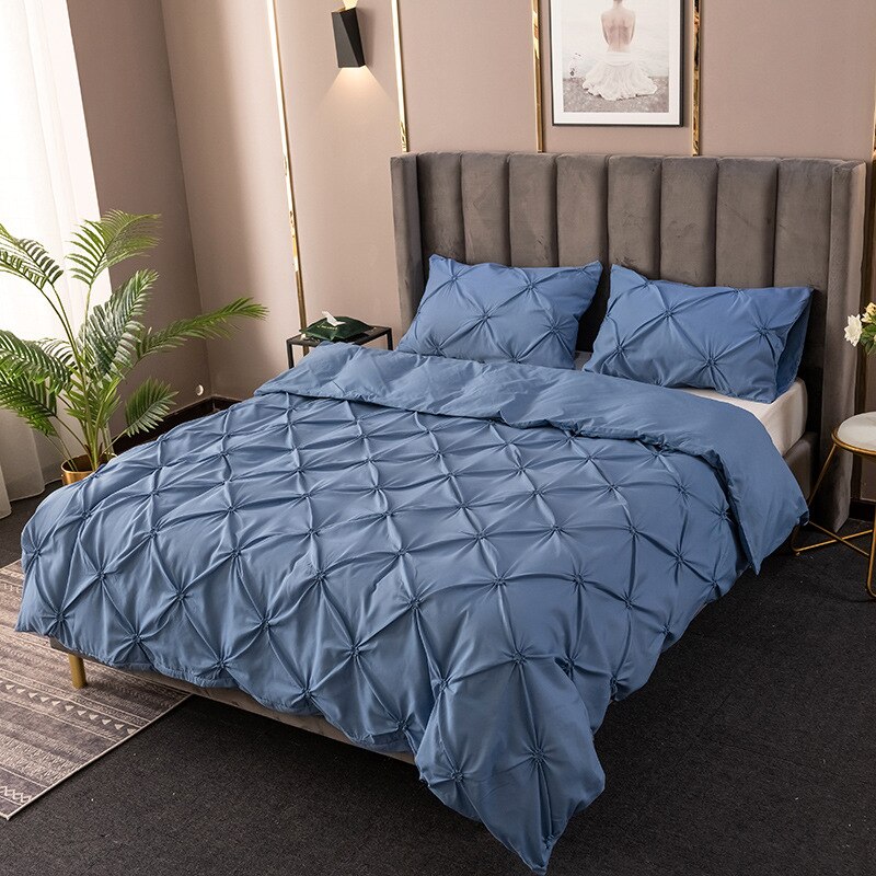 Luxe Bed Set Dekbed Beddengoed Sets Grijs Koning Dekbedovertrek Set Thuis Texile Geen Vel