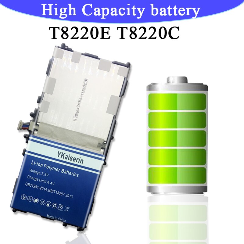 T8220E T8220C Battery For Samsung GALAXY Note 10.1 Tab Pro P600 P601 P605 P607 SM-T520 SM-T525 Tablet Batteries 11000mAh