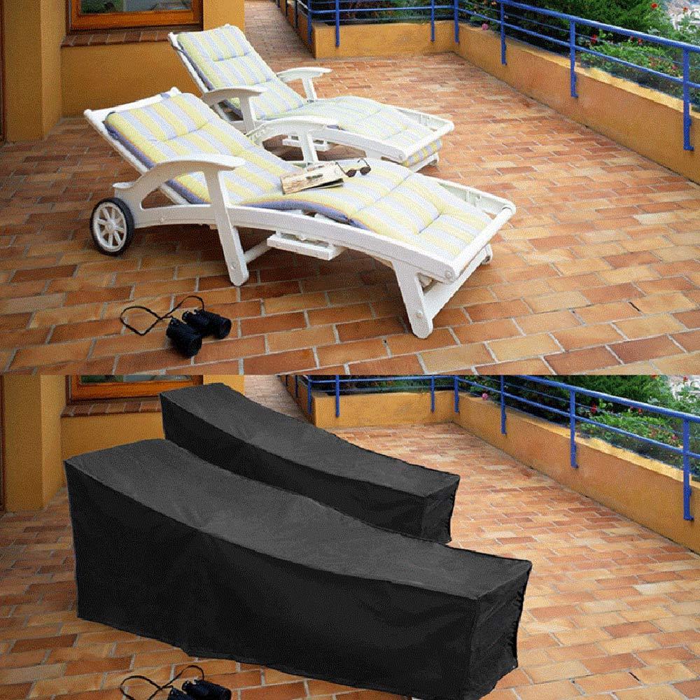 Uv-bestandigt vandtæt liggestolbetræk stolebetræk holdbart kraftigt stretch 210 x 75 x 40/80 cm