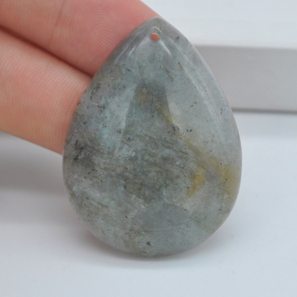 Natural 40x30MM Mixed Stone Bead Teardrop CAB Cabochon Hole Jewelry For GEM Pendant 1PCS H149-H166