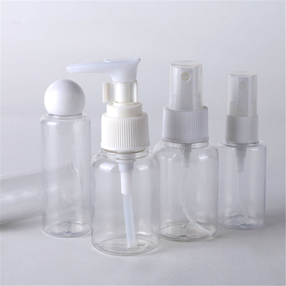Rejse mini makeup kosmetik flasker plast gennemsigtig tom øjenskygge make up container flaske 5 stk/sæt
