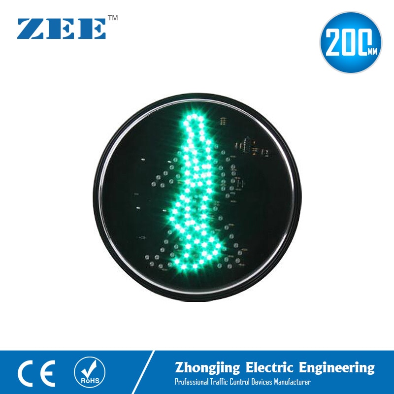 200mm Groene Wakker Man LED Verkeer Signaal Module Groene Voetgangers Verkeer Lamp Zebrapad Licht