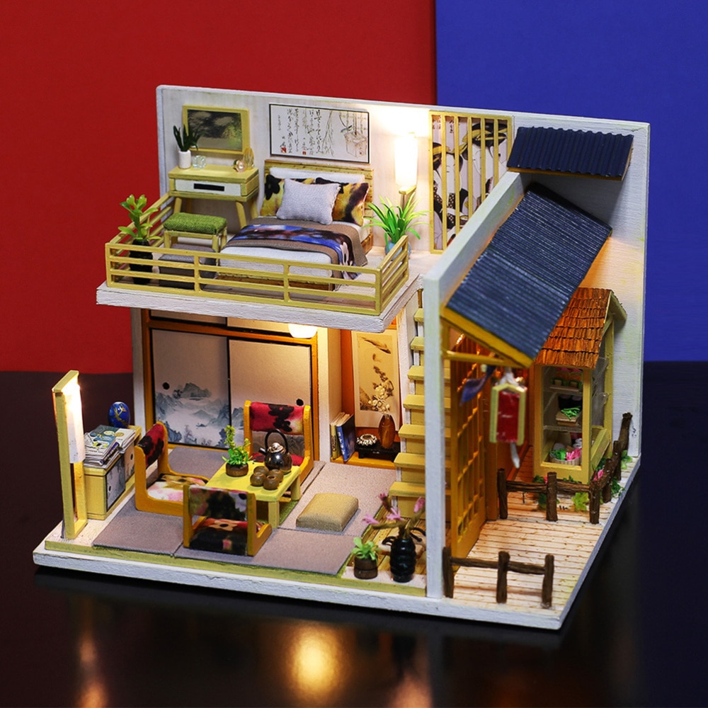 Diy Hokkaido Huis Craft Diy Tatami Kamer Huis Monteer Miniatuur Huis Kit Kleine Huis Model