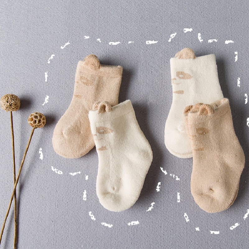 Calcetines de algodón orgánico hasta la rodilla para niños y bebés, para chicas, 2 par/lote