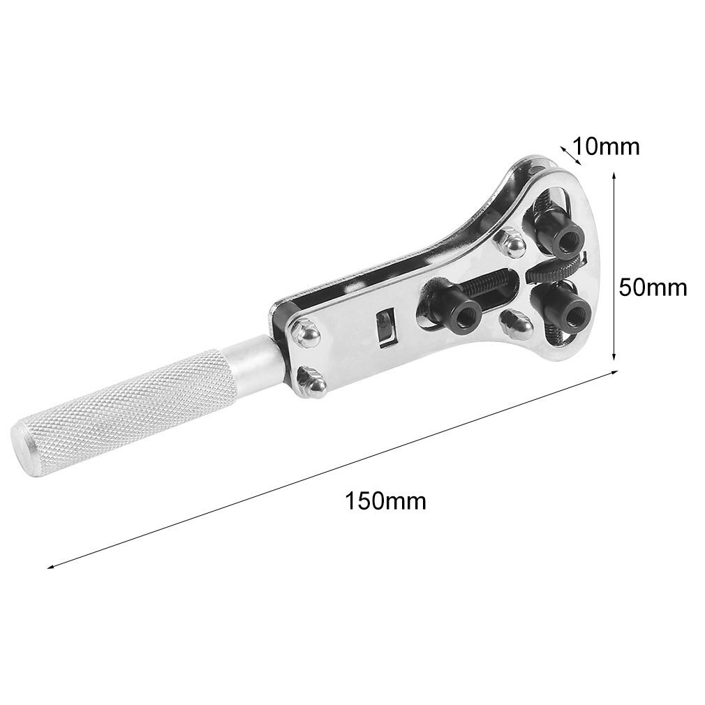 CRV Steel Watch Case Opener Adjustable Screw Back Remover Waterproof Wrench Repair Tool Set With 18 Pins