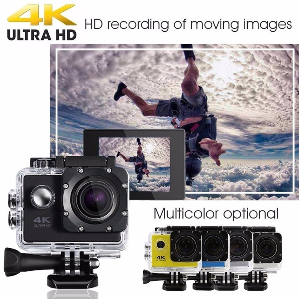 4K Outdoor Sports Action Camera 1080P WIFI 30m Waterproof 170 Degree Wide-Angle Lens 12MP/5MP Extreme Sports DV Cam Camcorder