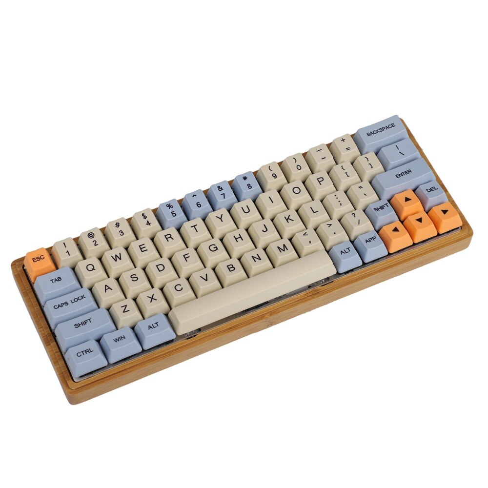Ymdk Blauw Beige Oranje Dye Sub 64 68 Minila Keyset Dikke Pbt Oem Profiel Mac Keycap Voor Filco Minila YD60M XD64 GK64 Tada68