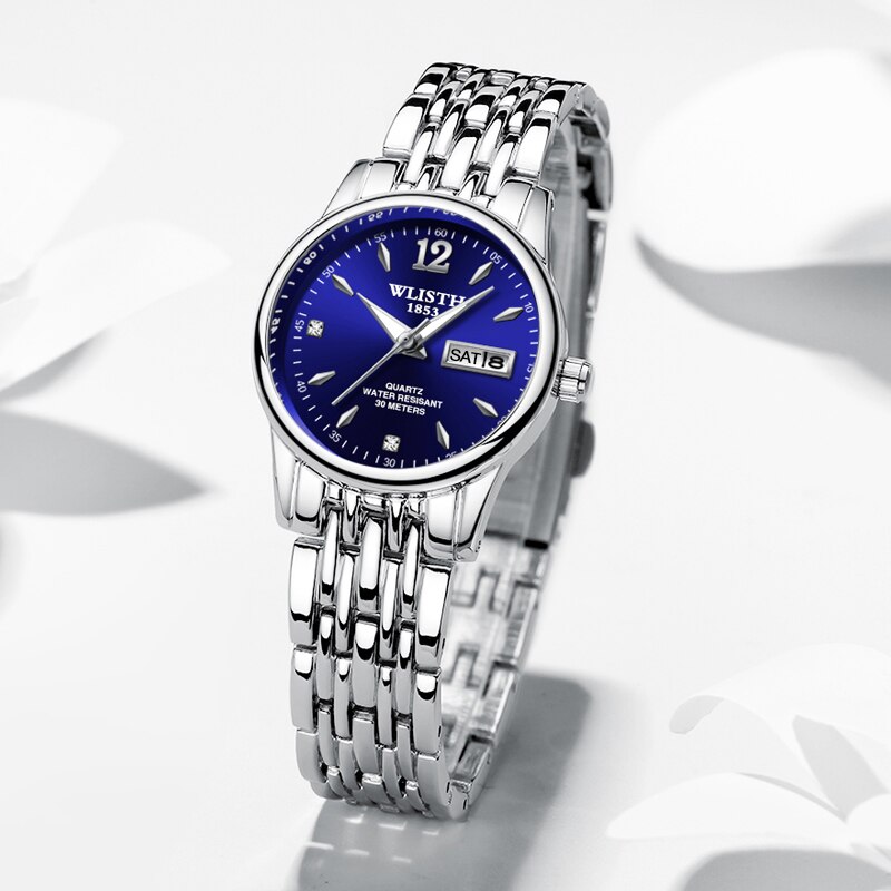 Wlisth Paar Horloge Eenvoudige Kleine Verse Casual Quartz Vrouwelijke Horloge Lichtgevende Mannen Horloge Waterdicht Trend Vrouwen Horloge