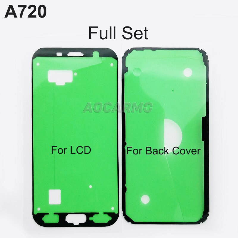 Aocarmo Lcd の表示画面粘着バックバッテリーカバーステッカーのりテープサムスンギャラクシー A720 A720F A7: Full Set Adhesive