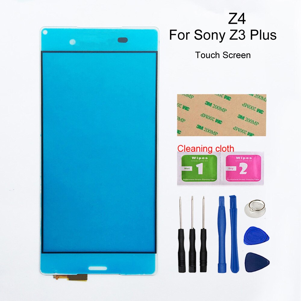 Panel táctil exterior con Sensor de cristal para Sony Xperia Z3 Compact Z3 mini Z3 Plus Z4 Digitalizador de pantalla táctil, D6603 D5803 E6533: Z3 Plus White Tools