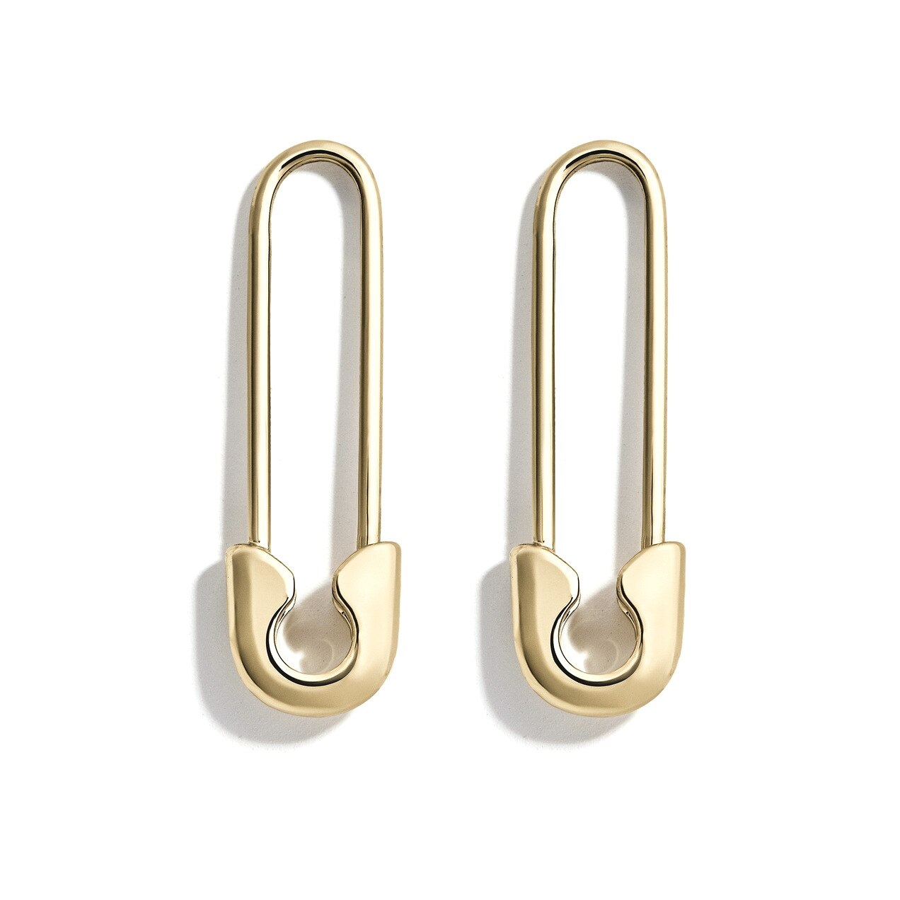 1 Paar Minimal Metalen Rose Goud/Gouden Veiligheidsspeld Oorbellen Voor Vrouwen Gir'ls Punk Piercing Stud Oorbel: Gold