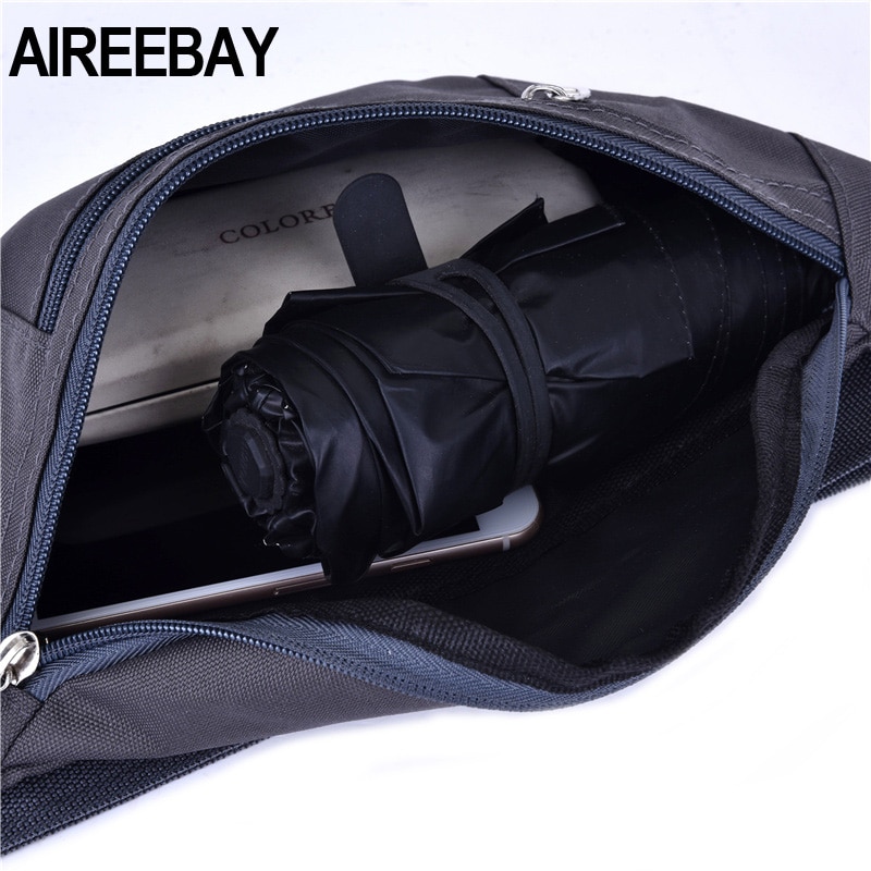 Aireebay midjeveske kvinner uformell fanny pack for jenter sport rumpe bag pakker svart rød bryst crossbody veske