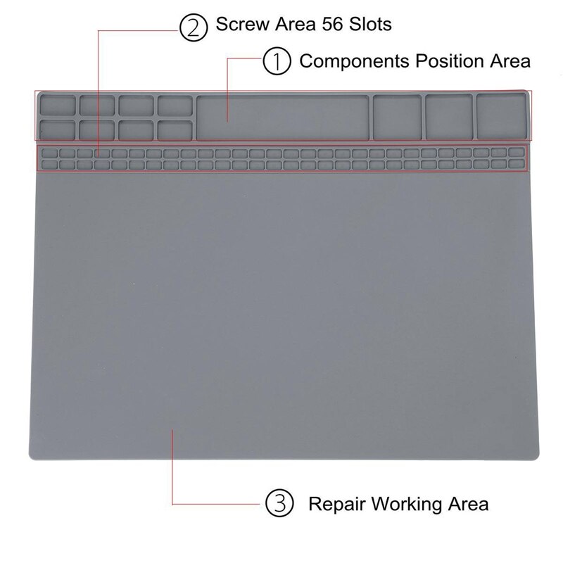 Insulation Pad Heat Resistant Soldering Station Silicon Soldering Mat Work Pad Desk Platform Soldering Repair Station
