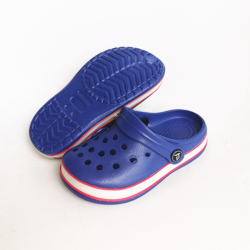 Ltolo barn pojke baby neon led-lampor sommar mulor sandaler krokodil småbarn träskor tofflor skor för pojkar storlek 28 29 30 31 32 33