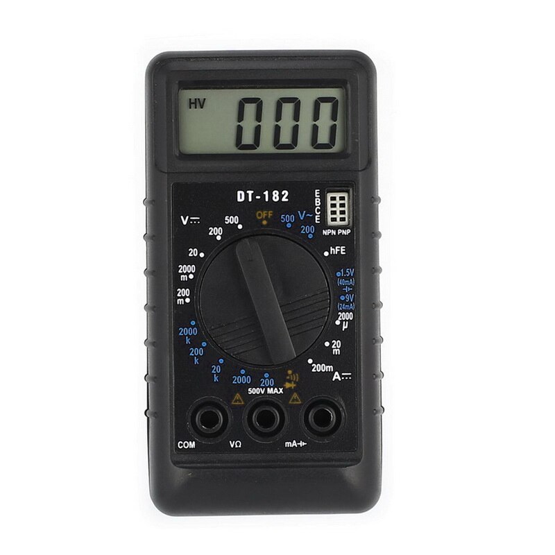 DT182 Digitale Multimeter Met Meetsnoeren Pocket Draagbare Ac/Dc Voltage Elektronische Meter Apparatuur Multimeter: G243655