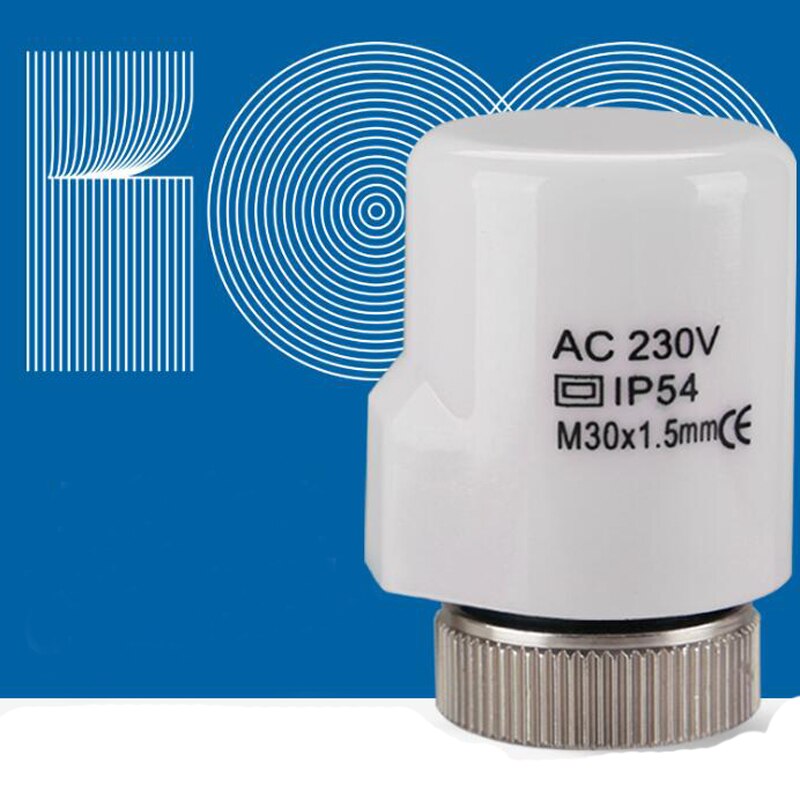 230V NO NC electric thermal actuator valve head for thermostat manifold underfloor heating radiator normally opened closed