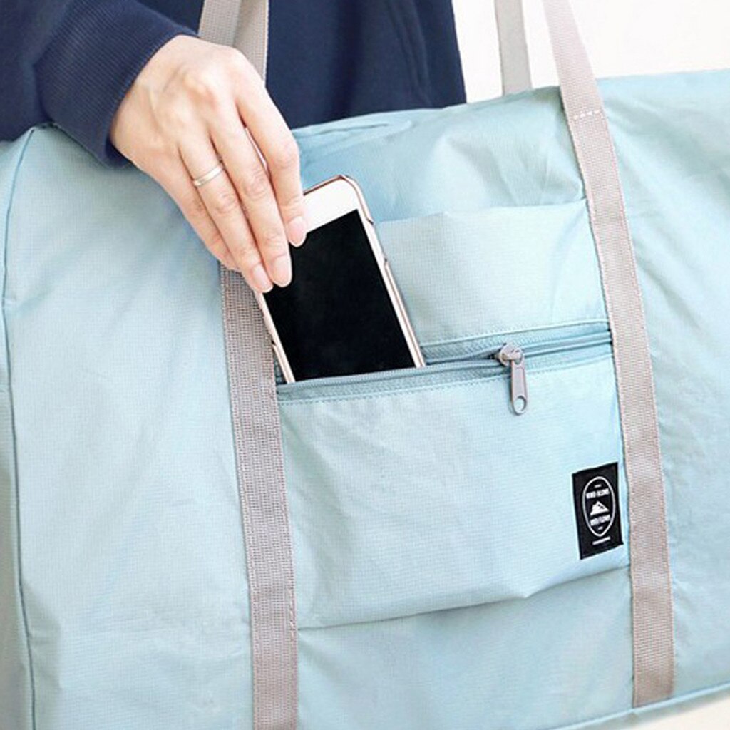Wasserdicht Nylon Reisetaschen Frauen Männer Große Kapazität Klapp Duffle Tasche Organizer Verpackung Würfel Gepäck Mädchen Wochenende Tasche O18