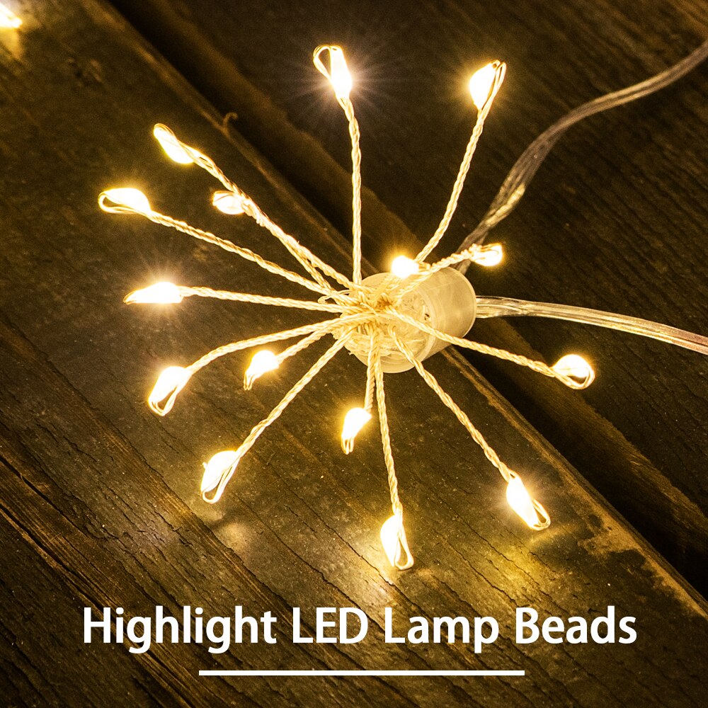 Solar LED Light Outdoor Garden Decoration String Lamp Solar Flower Lamps Garland Wedding Decor Fairy Lights For Garden