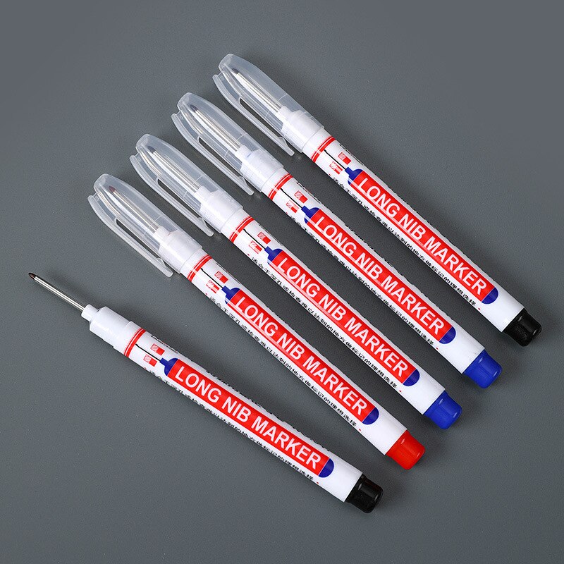 Stylo marqueur à pointe longue de 20mm, 4 pièces, pour peinture à l&#39;huile, Permanent, étanche, noir, blanc, vert, bleu, encre, pour rénovation industrielle, menuiserie