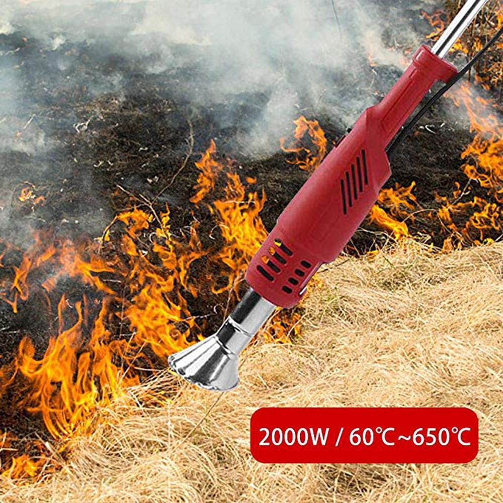 PROSTORMER 2000W Electric Thermal Weeder Grass Burner AC Air Weeder Safe Fast Flame Garden Tool Portable