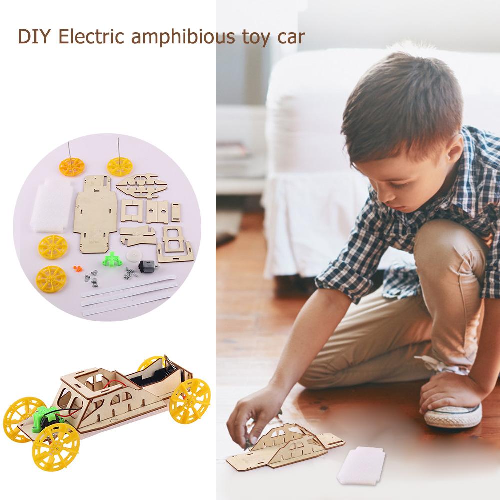 Fun DIY Wood Car Develop Endurance and Concentration Multi-function Materials Kit Early Education Assembly Toys