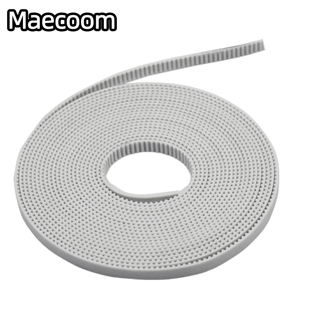 GT2 Belt PU with Steel Core GT2 Belt 2GT Timing Belt Width 6mm for 3D printer parts Anti-wear Reinforce Open Belt: (GT2-6mm)-10Meters / White