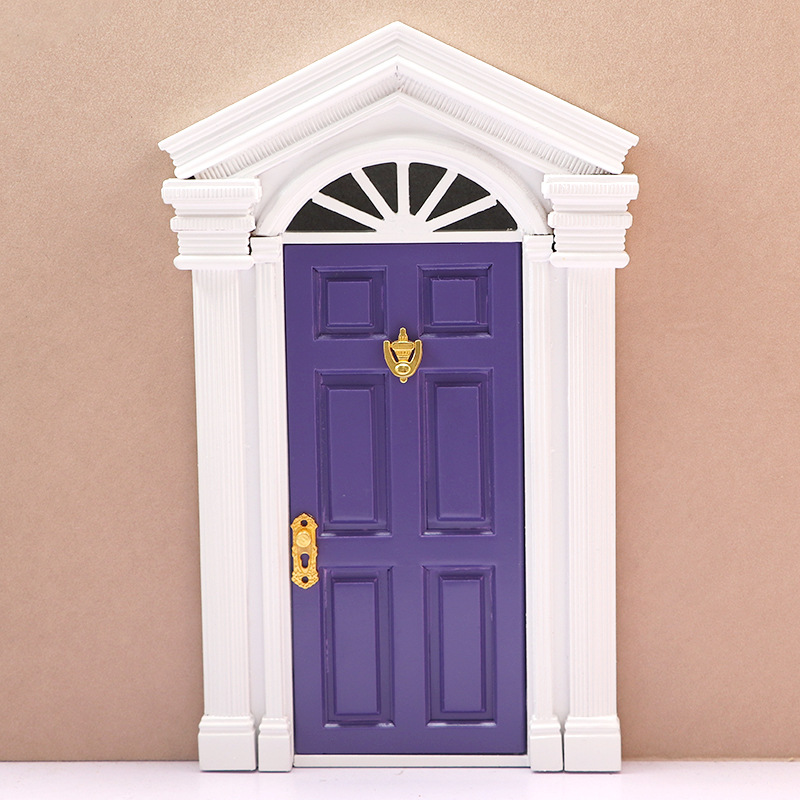 Porte d'elfe Miniature en bois, porte féerique, Mini maison, accessoires, jouet de jeu, pour enfants, meubles, Simulation Miniatures: jaune clair