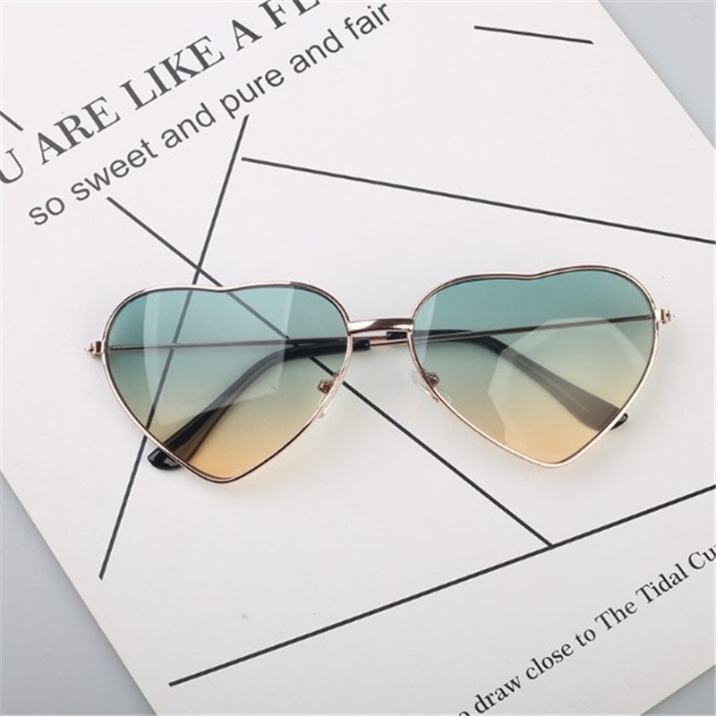 Nouveaux mode Lolita coeur Lunettes de soleil Lunettes de forme
