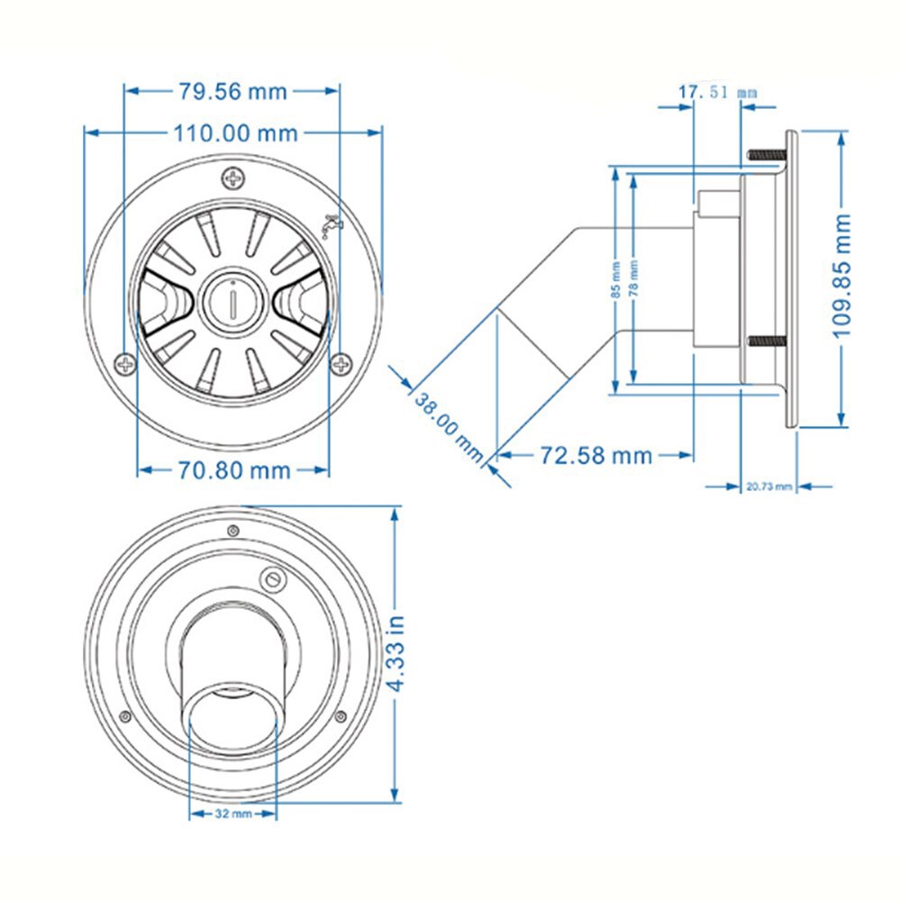 Plastic Water tank inlet With Key Universal Round Water Fill Inlet Kit