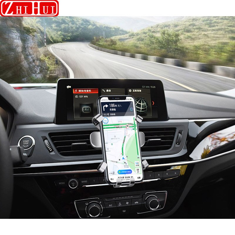 Car Mobile Phone Holder For BMW X3 F25 X4 F26 Air Vent Mount Bracket Gravity Phone Holder Accessories