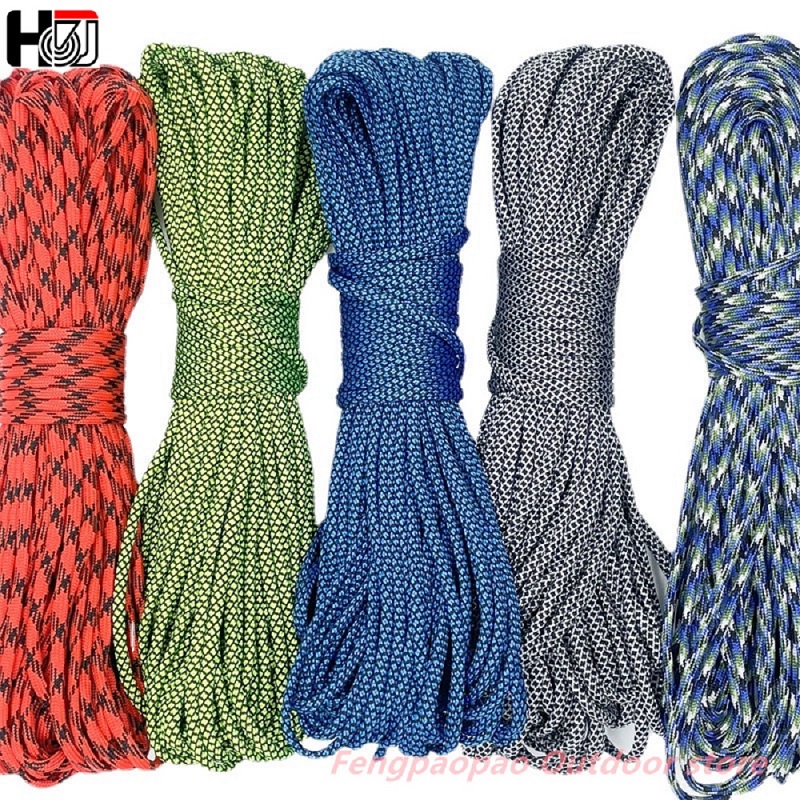 Cuerda de paracaídas de supervivencia, 7 núcleos, 550lb, 30m de diámetro, 4mm, accesorios de tienda para hacer cordón, pulsera, Collar de perro, Idea de