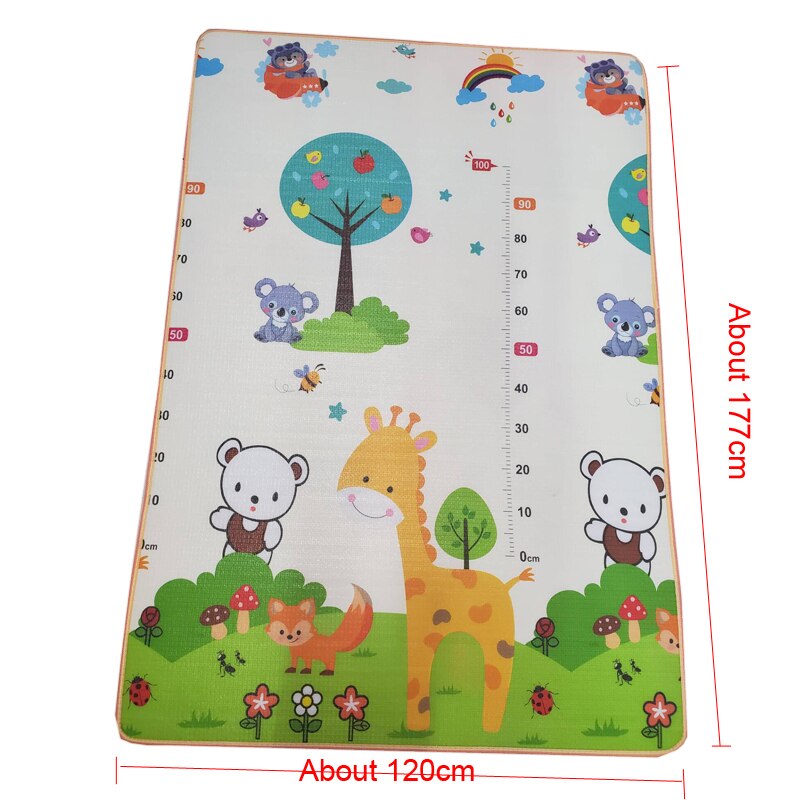 Double Surface Children Game Carpet Kids Room Mat For Baby Playpen Baby Carpet Baby Playmat For Fence Children Game Pad: 170 120cm  Rectangle