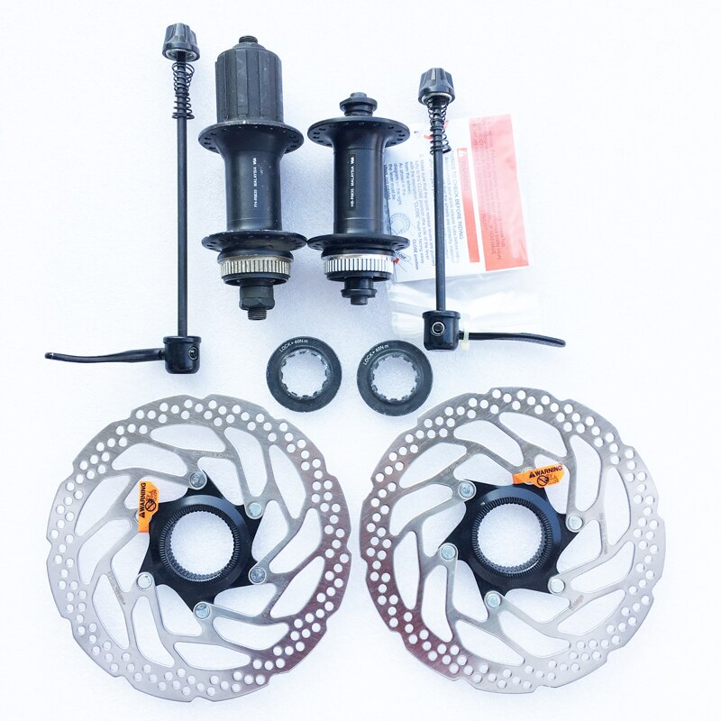 Shimano RM35 Disc Brake Hub RT30 160mm Rotor 8 9 10 Speed MTB bike Centerlock 32/36 Holes Quick Release Cassette Hubs for MT200: 32h Pair with RT30