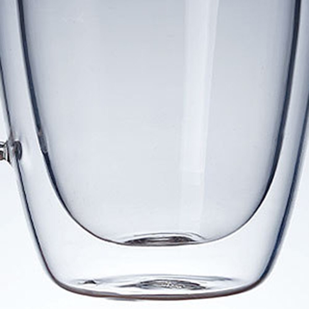 Klart glas bærbart 250/350/450ml vand kop kaffe krus dobbelt væg isoleret håndtag drinkware drikke krus drikke kop