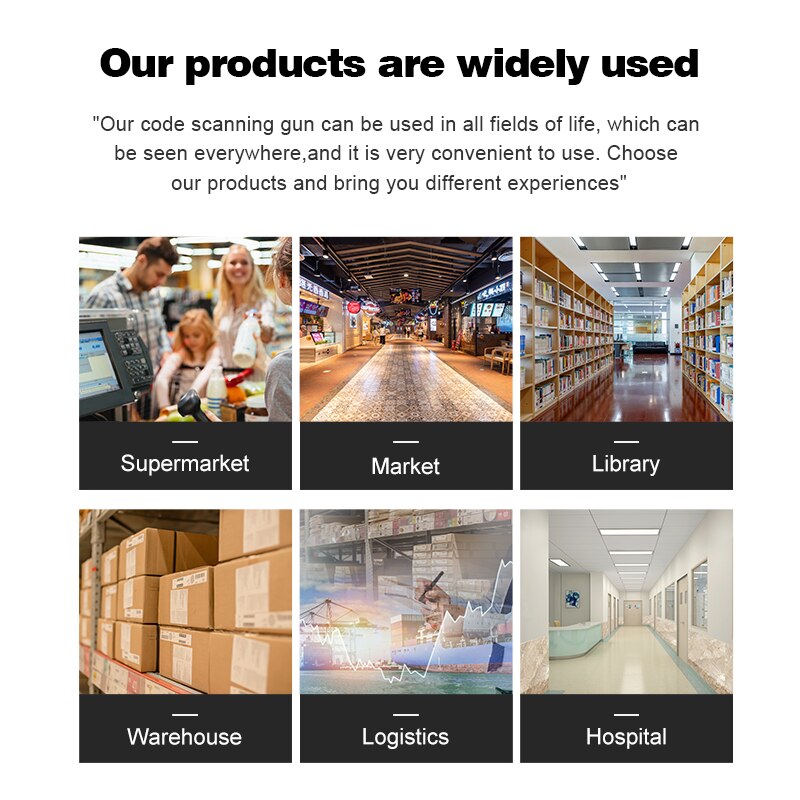 Hstem 2.4G Wireless Bluetooth Barcode Scanner QR PDF417 Data Matrix Handheld Bar Code Reader Support Automatic Sensing Scanning