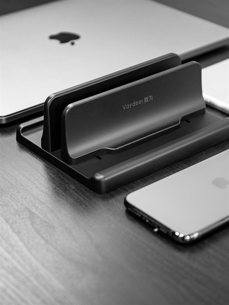 Verticale Laptop Stand Aluminium Abs Verstelbare Desktop Dubbele Slot Notebook Tablet Mount Base Holder Dock Voor Macbook Pro Air