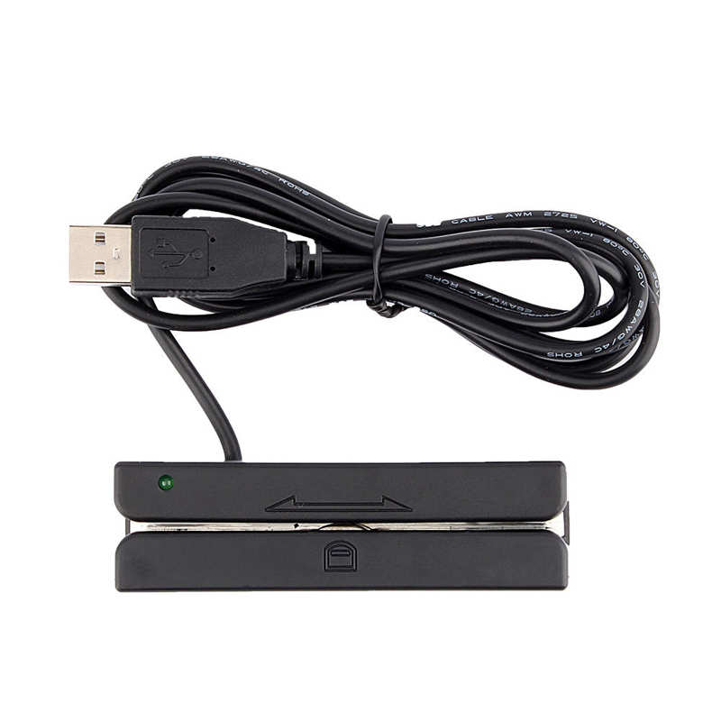MSR90 USB Magnetic Strip Card Reader 3 Tracks Mini Mag Hi-Co Swiper Level Measuring Instruments