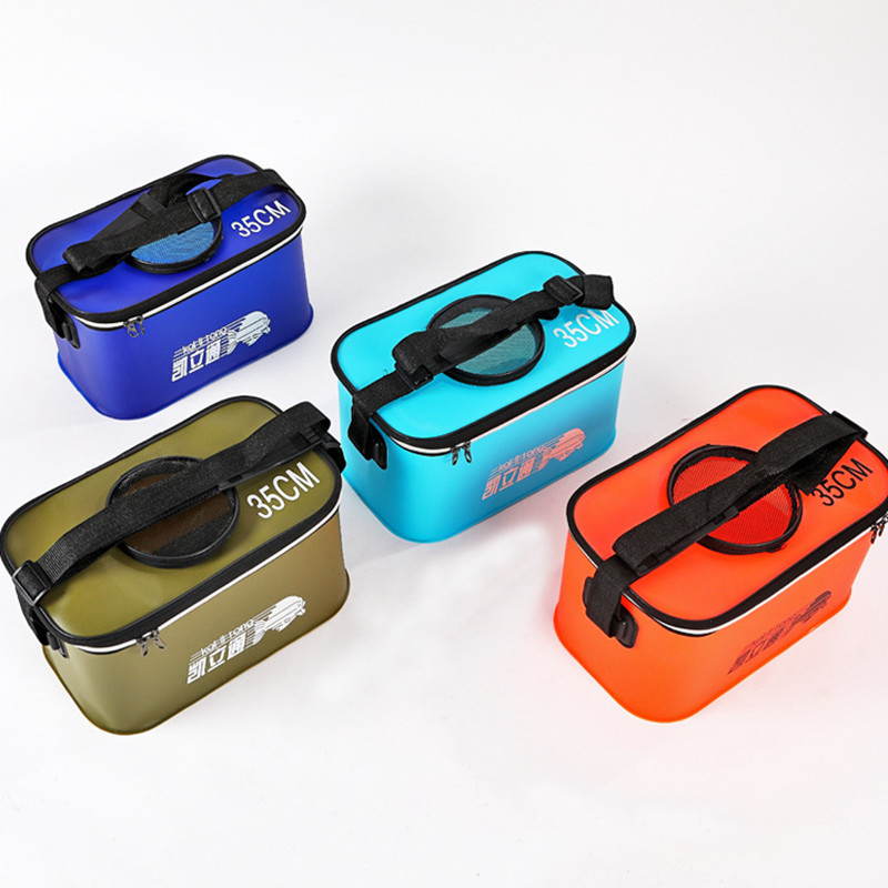 Live shrimp, live fish, oxygen box, thickened fishing bucket, multi-function folding bucket, fish box, fishing gear