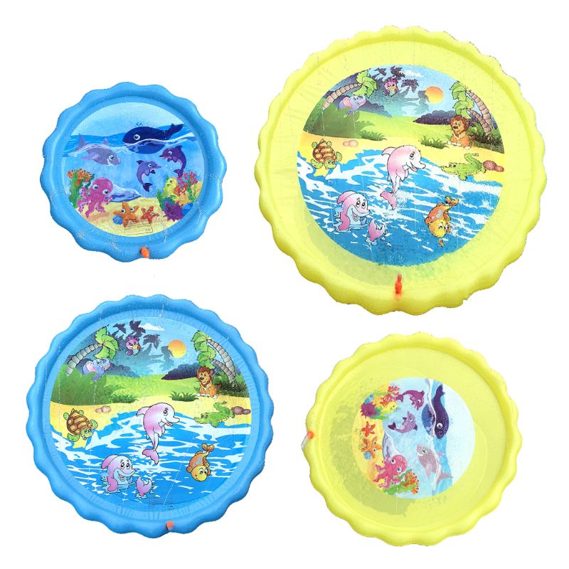 Opblaasbare Spray Water Kussen Kids Zomer Spelen Water Mat Gazon Games Pad Sprinkler Speelgoed Outdoor Bad Zwemmen Zwembad 100/130/150/170