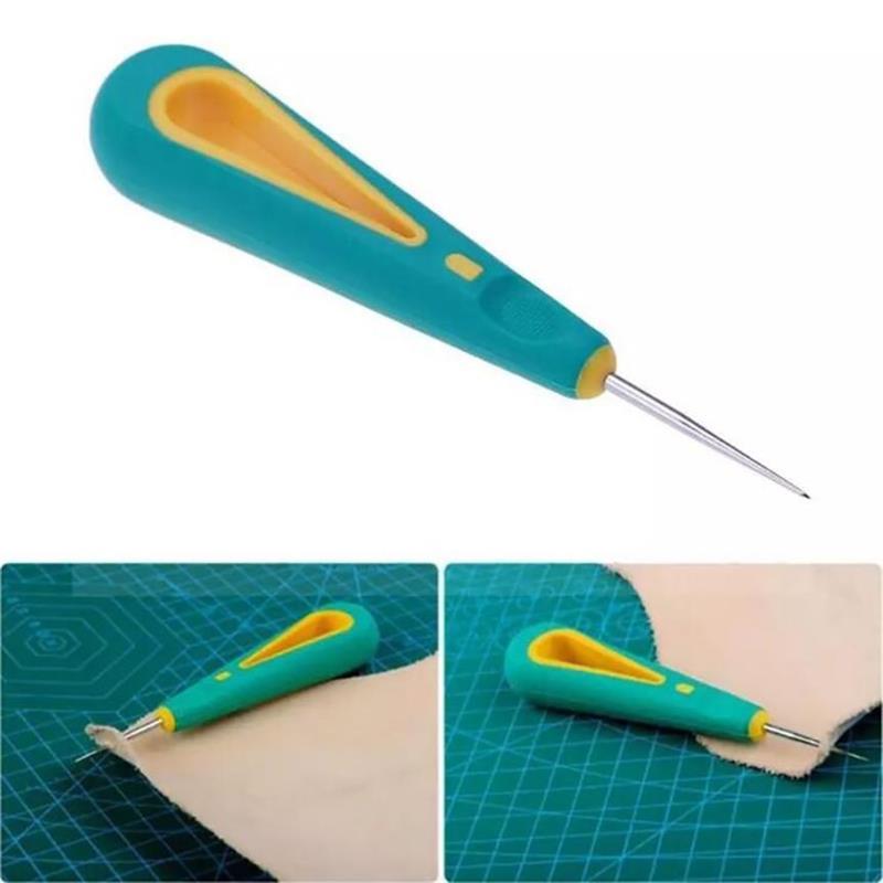 Punzón de costura de Cuero para reparación de zapatos, cosido a mano, agujas de hilo, tela artesanal de Cuero, hecho a mano, accesorios