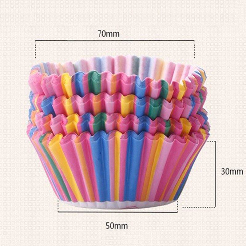 100 stuks cupcake liner bakken cup 5 stijlen cupcake papieren vormpjes taartdoos Cup eitaartjes lade cakevorm decoreren gereedschappen